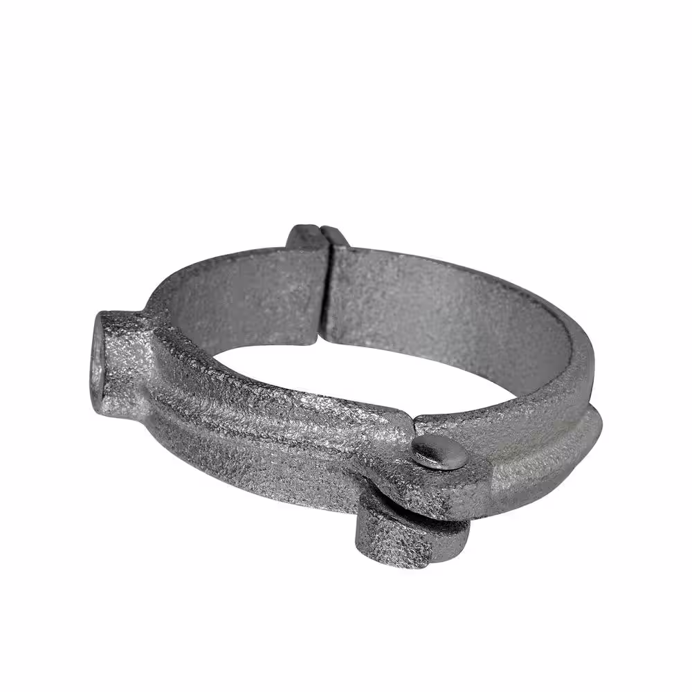 The Plumber's Choice 1/2 in. Hinged Split Ring Pipe Hanger in Galvanized Malleable Iron