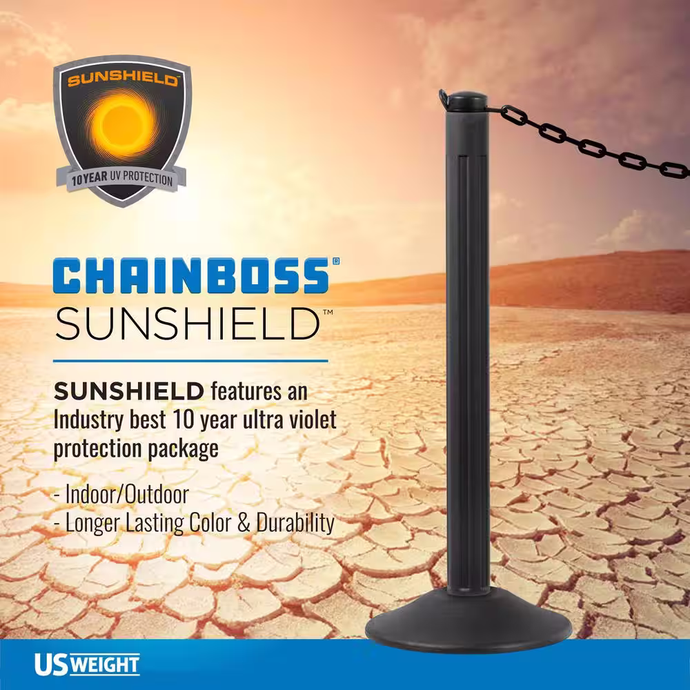 USW US Weight 2 in. x 500 ft. White Plastic Chain Featuring SunShield UV Protection