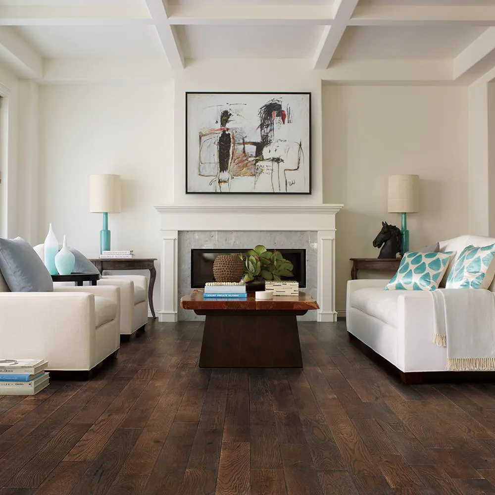 Malibu Wide Plank Pacific Grove French Oak 3/4 in. T x 5 in. W Wire Brushed Solid Hardwood Flooring (22.6 sq. ft./case)