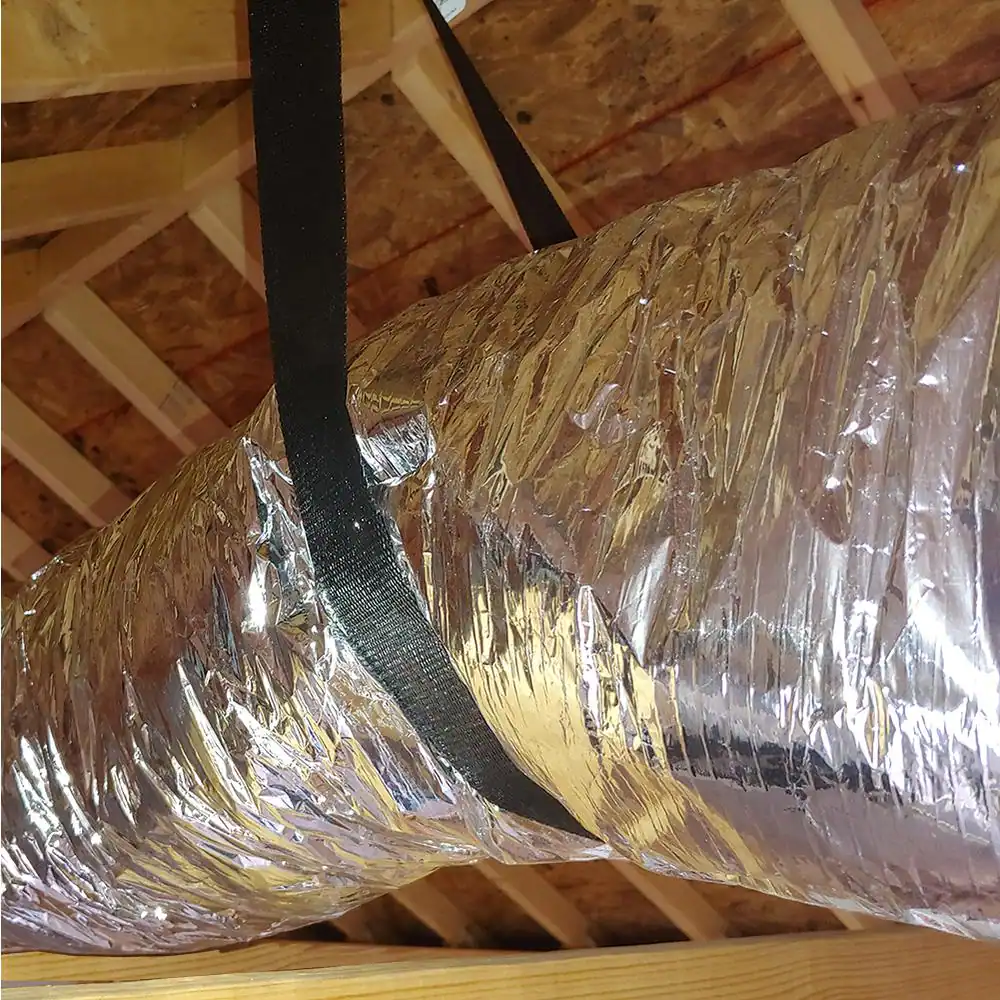 Master Flow 10 in. x 25 ft. Insulated Flexible Duct R8 Silver Jacket
