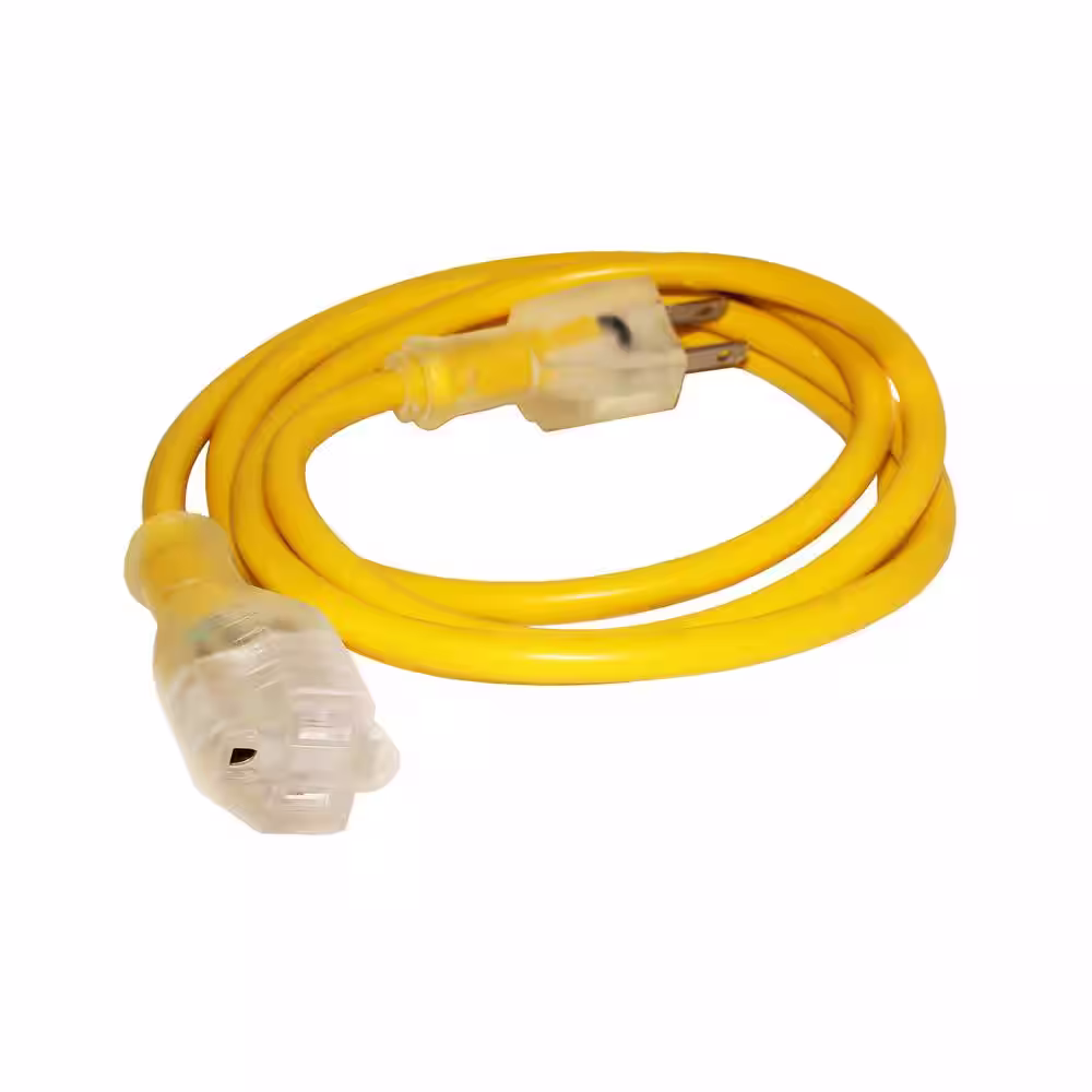 None 6 ft. 14/3 SJTW Full Copper 15 Amp 125-Volt 1625-Watt Lighted End Indoor/Outdoor Extension Cord (2-Pack)