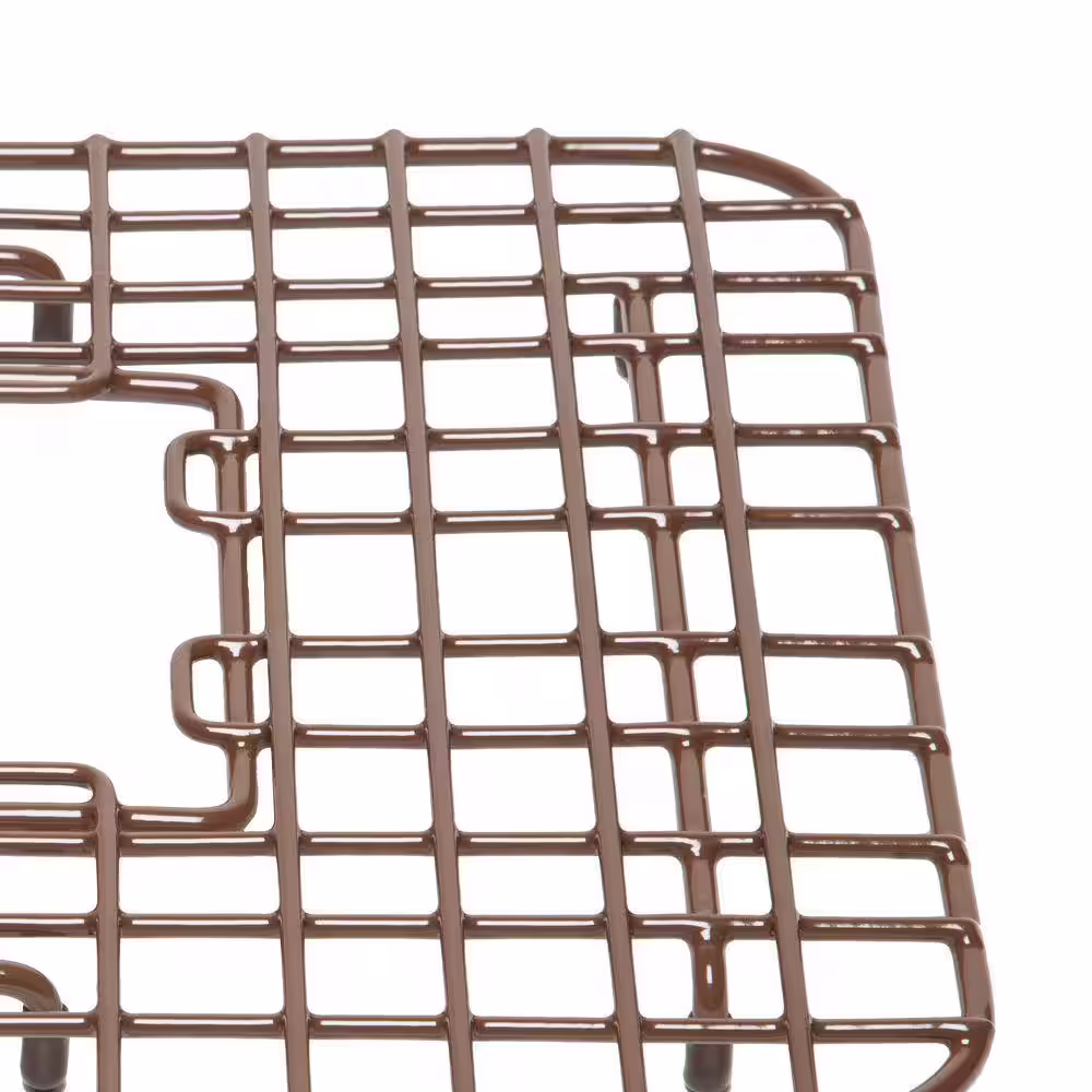 SINKOLOGY SinkSense Sullivan 18 in. x 13 in. Vinyl Coated Steel Kitchen Sink Bottom Grid in Antique Brown