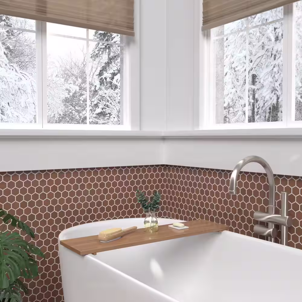 Marazzi Moroccan Concrete Terra Cotta 10 in. x 11 in. Glazed Ceramic Hexagon Mosaic Tile (9.72 sq. ft./Case)