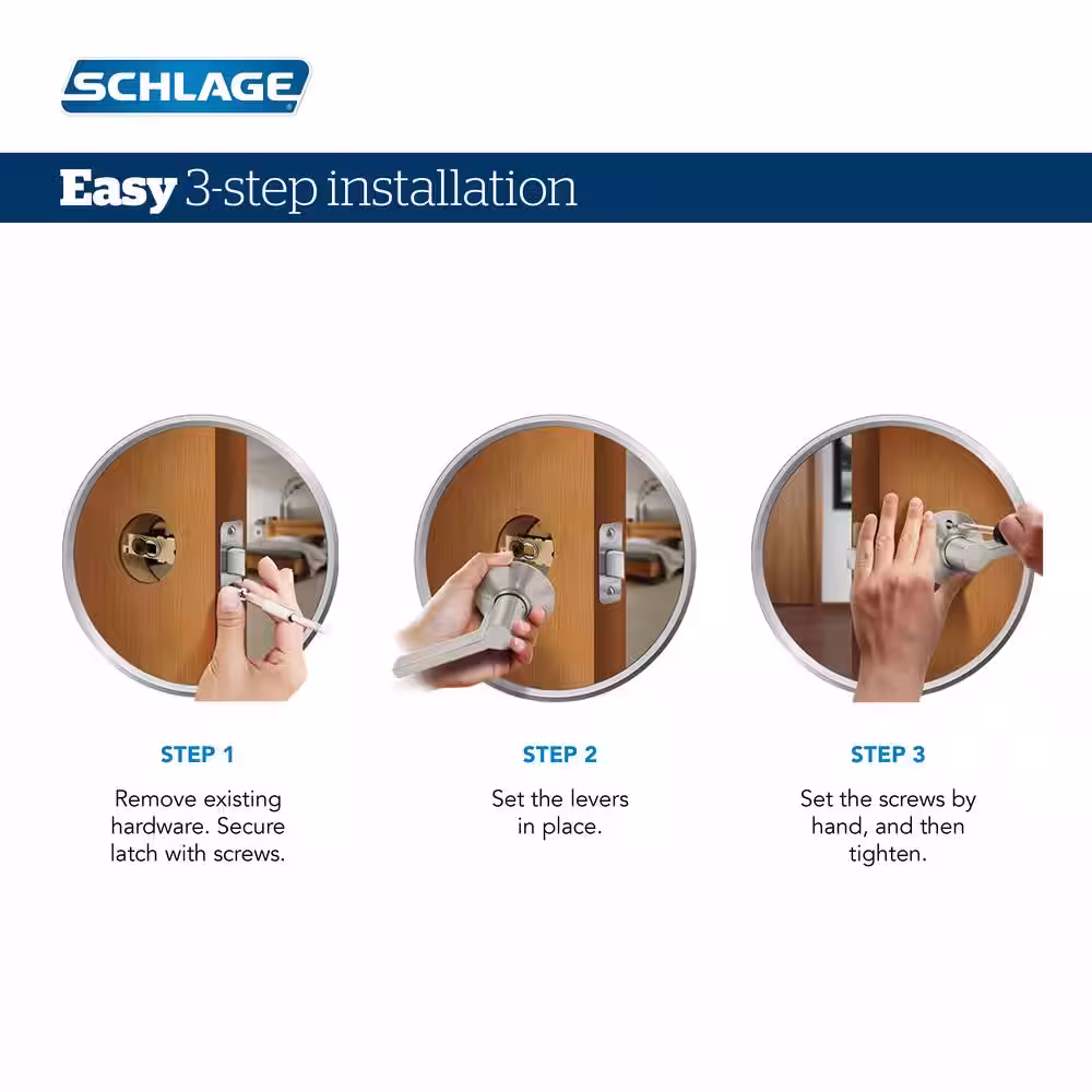 Schlage Latitude Aged Bronze Keyed Entry Door Handle