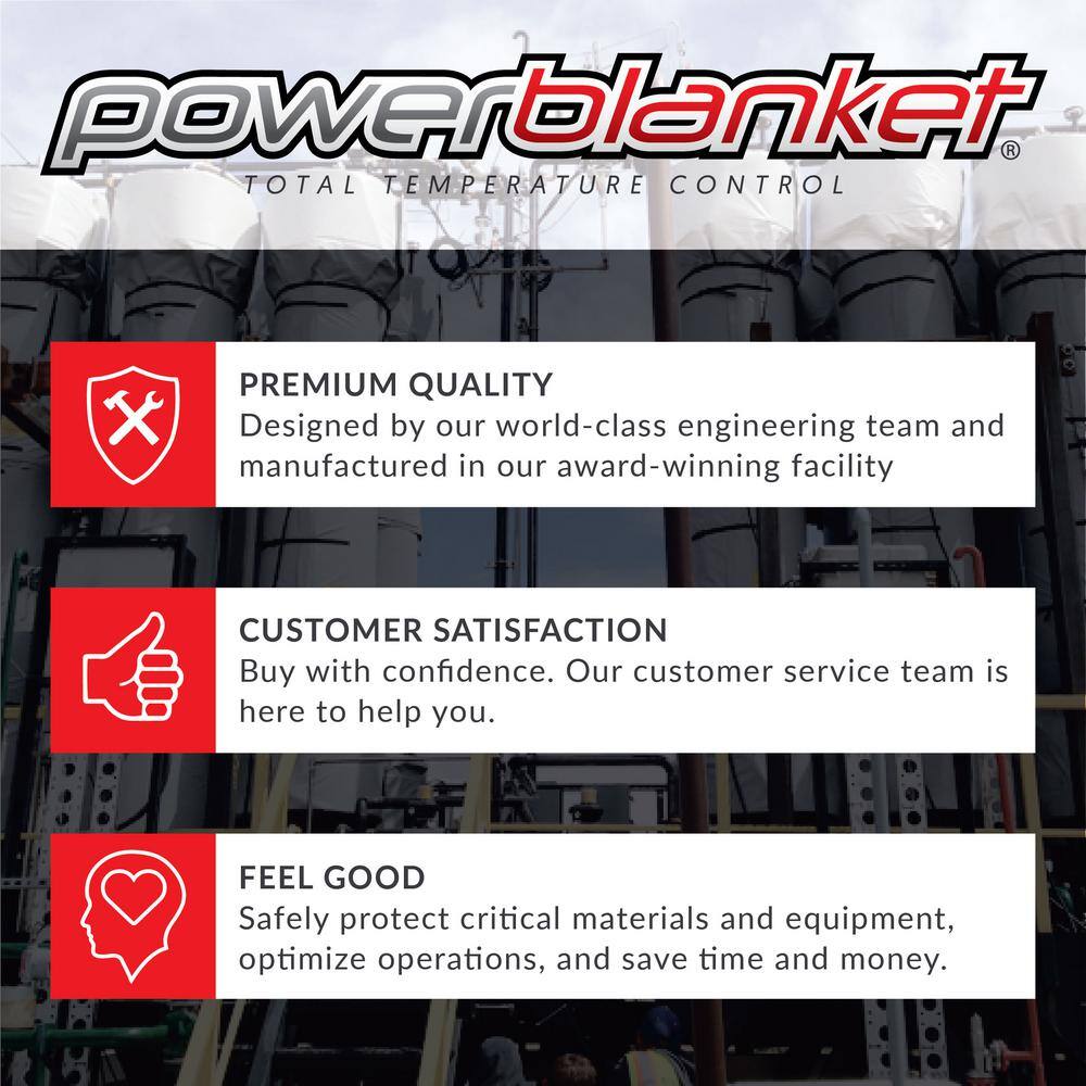Powerblanket Insulated & Heated Concrete Curing Blanket, 5 ft. x 10 ft., Fixed Temp 100Â°F, Cures Concrete 2.8x Faster in Cold-Weather