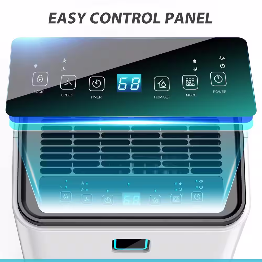 Elexnux 30 pt. 2,000 sq. ft. Dehumidifier in White for Room and Basements, with Automatic Defrost and Timer