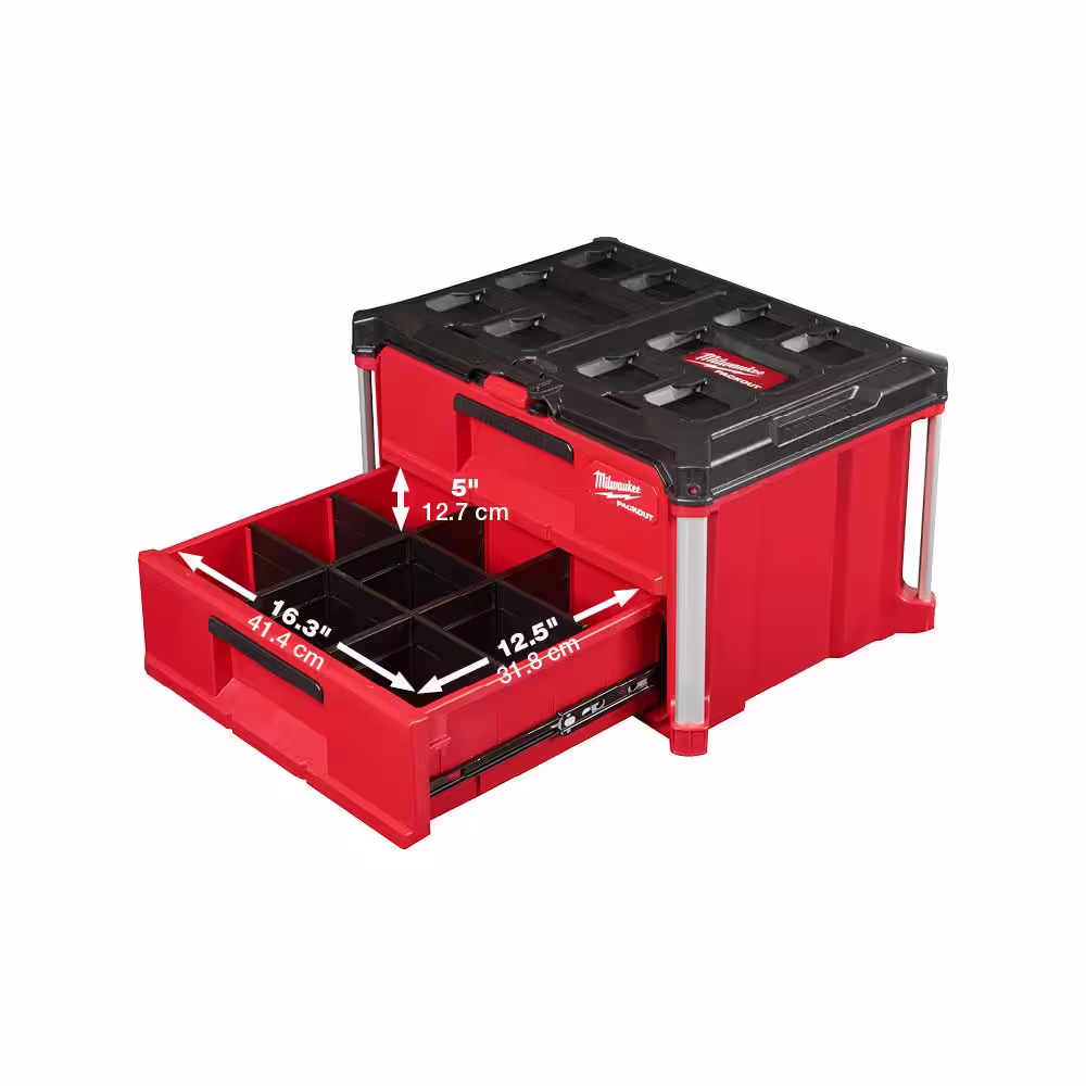 Milwaukee PACKOUT 22 in. Rolling Tool Box and 22 in. 2-Drawer