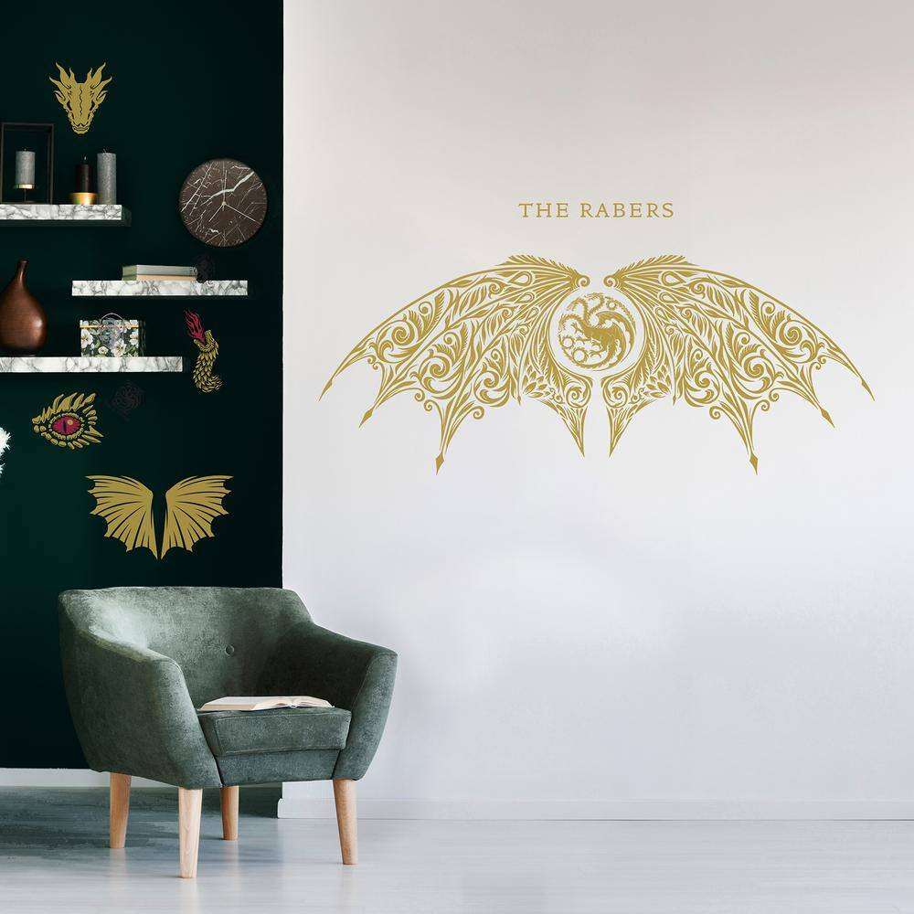 RoomMates House of The Dragon Giant Peel and Stick Multi-Colored Wall Decals with Alphabet