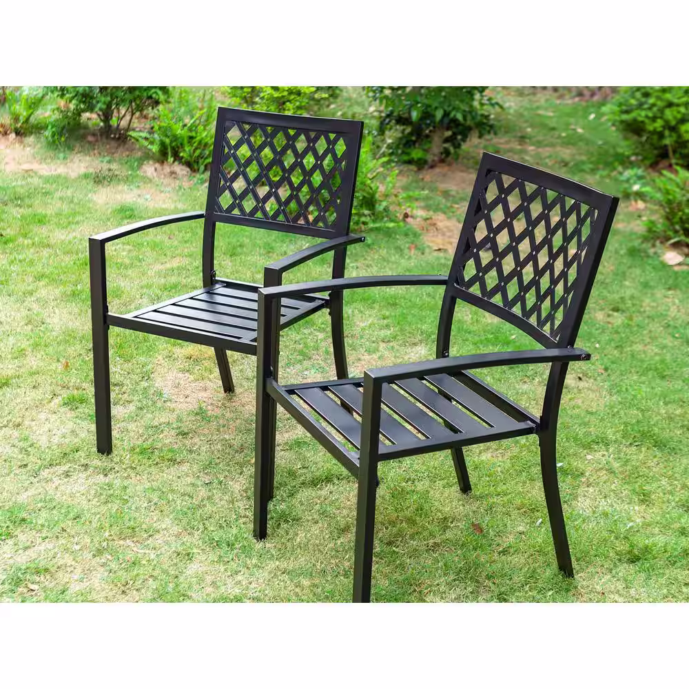 None 8-Piece Metal Patio Outdoor Dining Set with Beige Umbrella