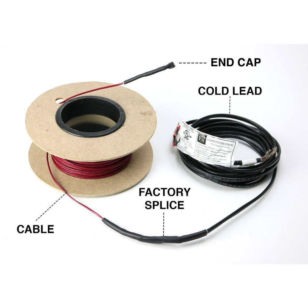 WarmlyYours 375 ft. Cable System with Wi-Fi Touch Screen Thermostat
