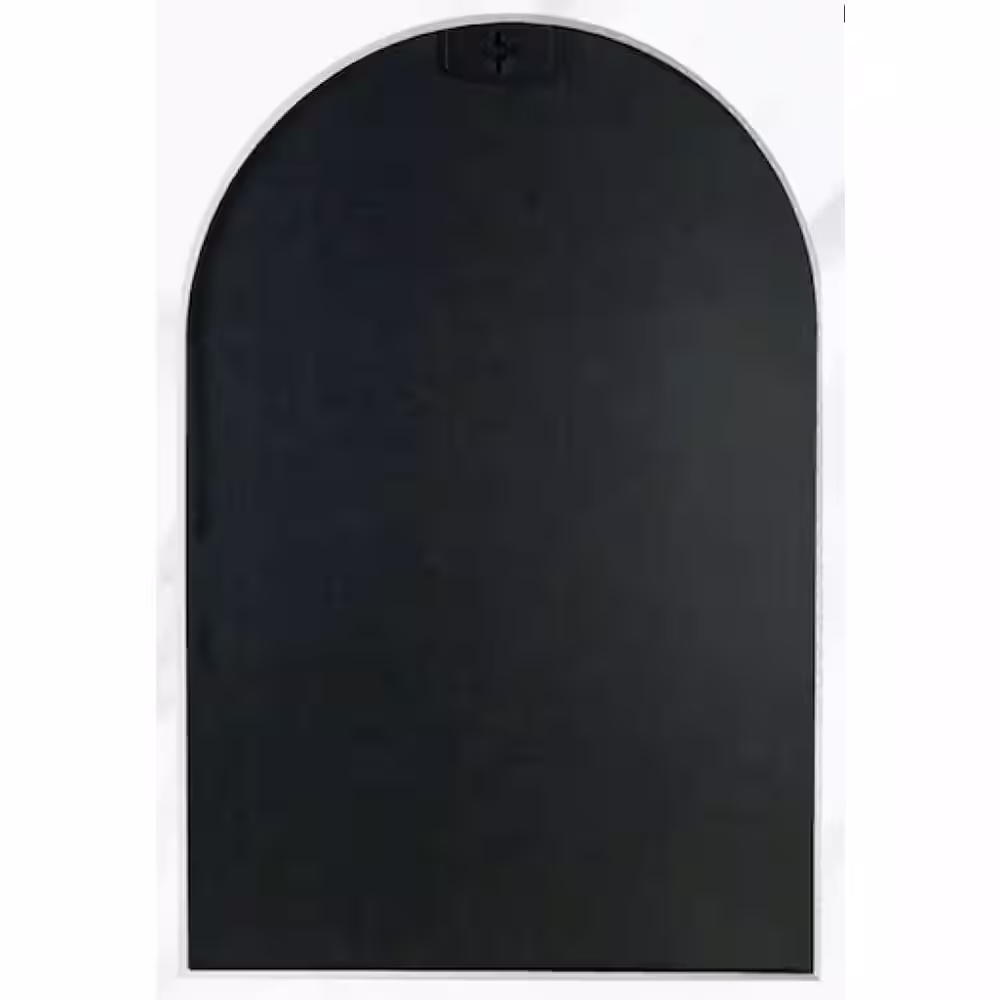 None TA 30 in. H x 20 in. W Gold Modern Arch Framed Mirror