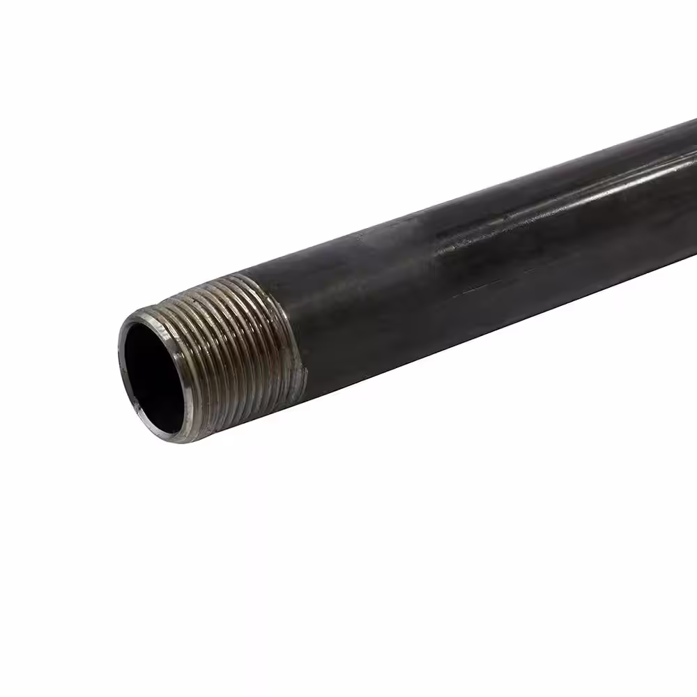 The Plumber's Choice 3/4 in. x 48 in. Black Steel Pipe