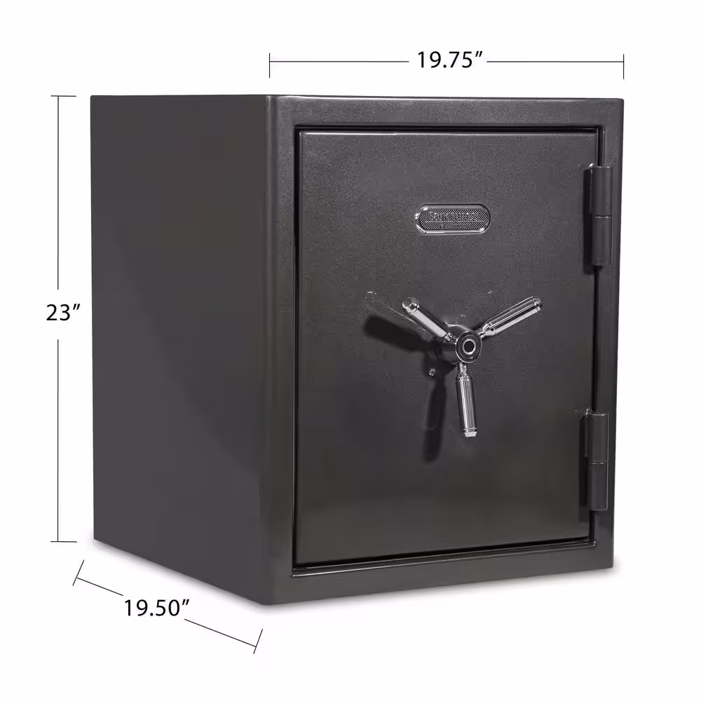SANCTUARY Platinum 3.32 cu. ft. Fireproof/Waterproof Home and Office Safe w/ Biometric Lock, Dark Gray Metallic Finish