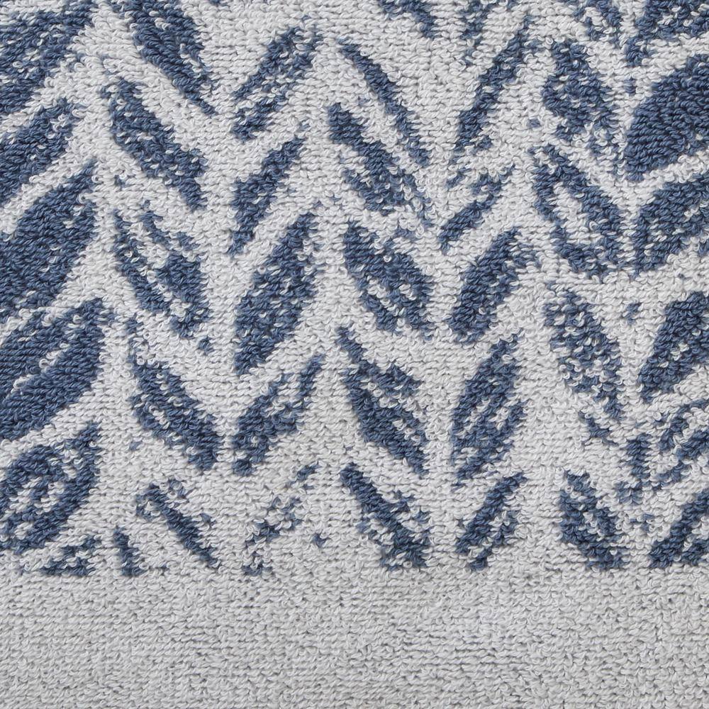 SKL Home Distressed Leaves Bath Towel Denim