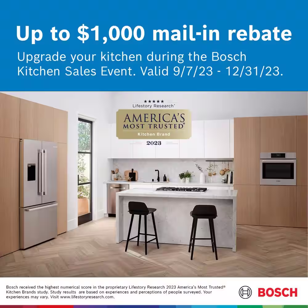Bosch Benchmark Benchmark Series 36 in. W 19.4 cu. ft. Built-In Smart French Door Refrigerator, Custom Panel Ready, Counter Depth