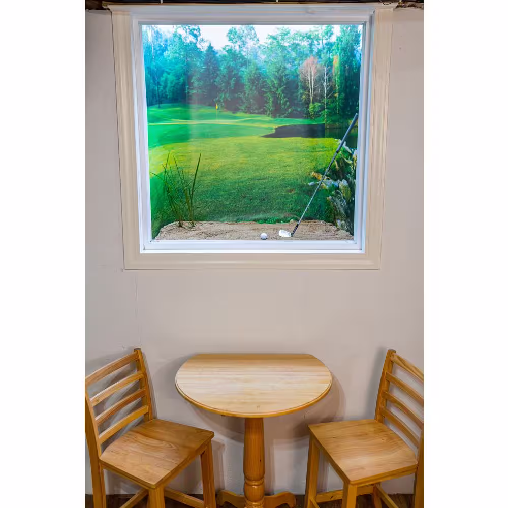 Biggies Path View - Weather Proof Scene for Window Wells or Wall Mural - 100 in. x 60 in.