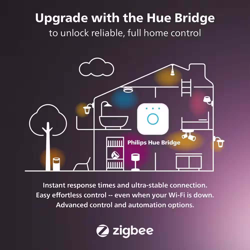 Philips Hue 100-Watt Equivalent PAR38 Smart Waterproof Color Changing Light Bulb (1-Pack)