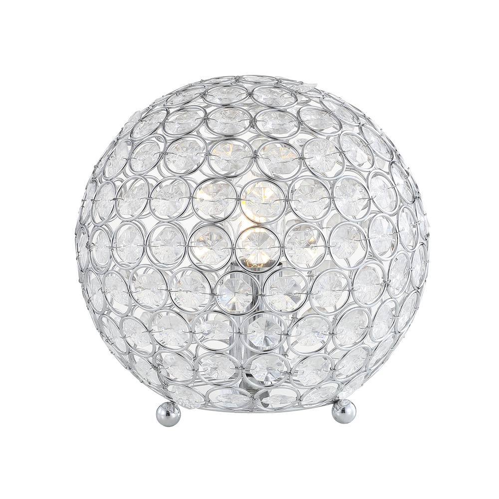 JONATHAN Y Gemma 8.25 in. Clear Acrylic/Metal LED Table Lamp