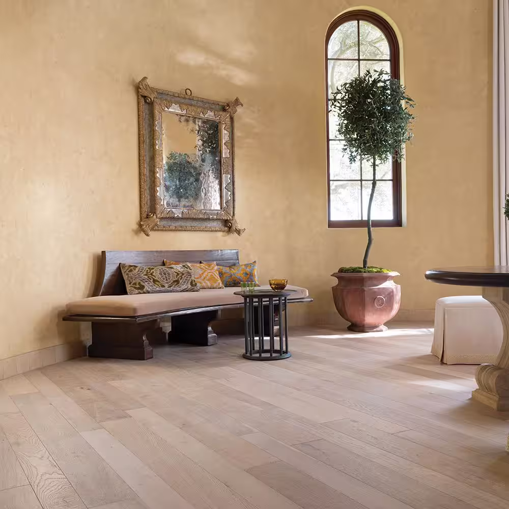 Malibu Wide Plank Santa Monica French Oak 3/8 in. T x 4 & 6 in. W Water Resistant Distressed Engineered Hardwood Flooring (793.9 sqft/plt)