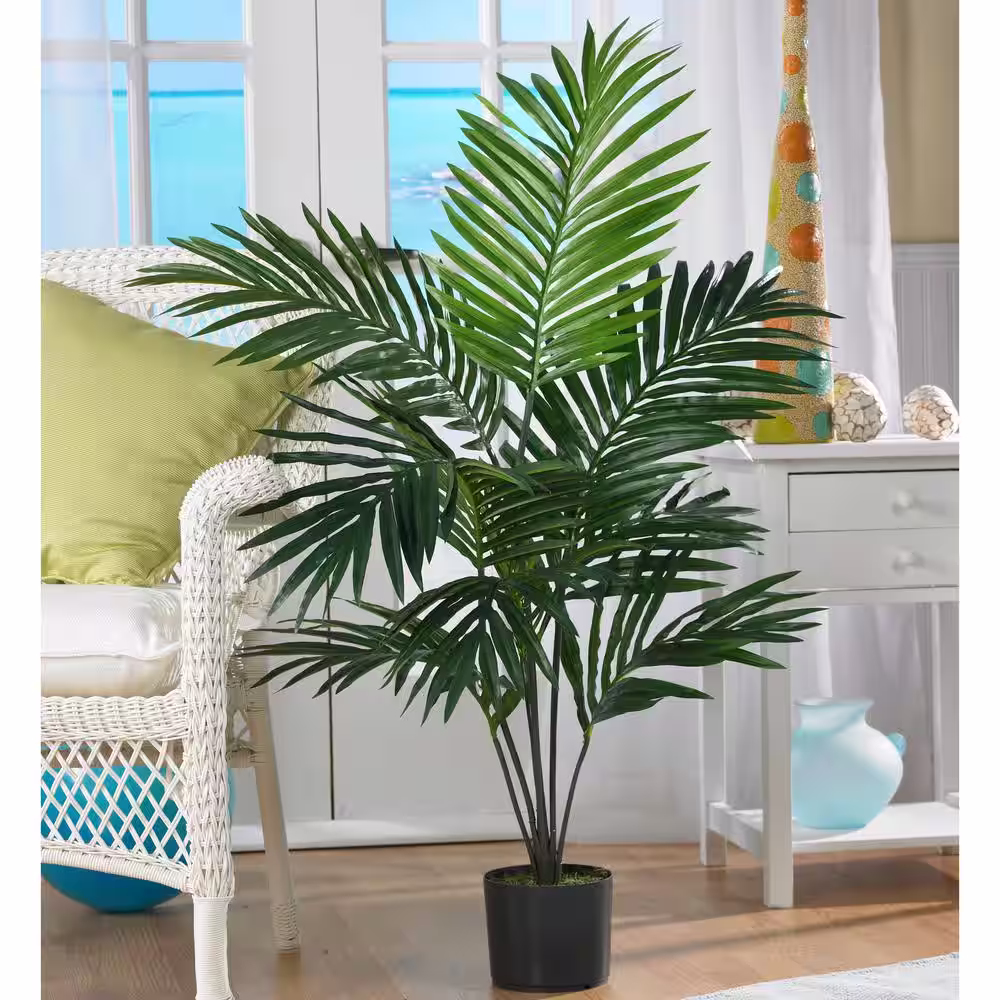 Nearly Natural 5 ft. Artificial Kentia Palm Silk Tree