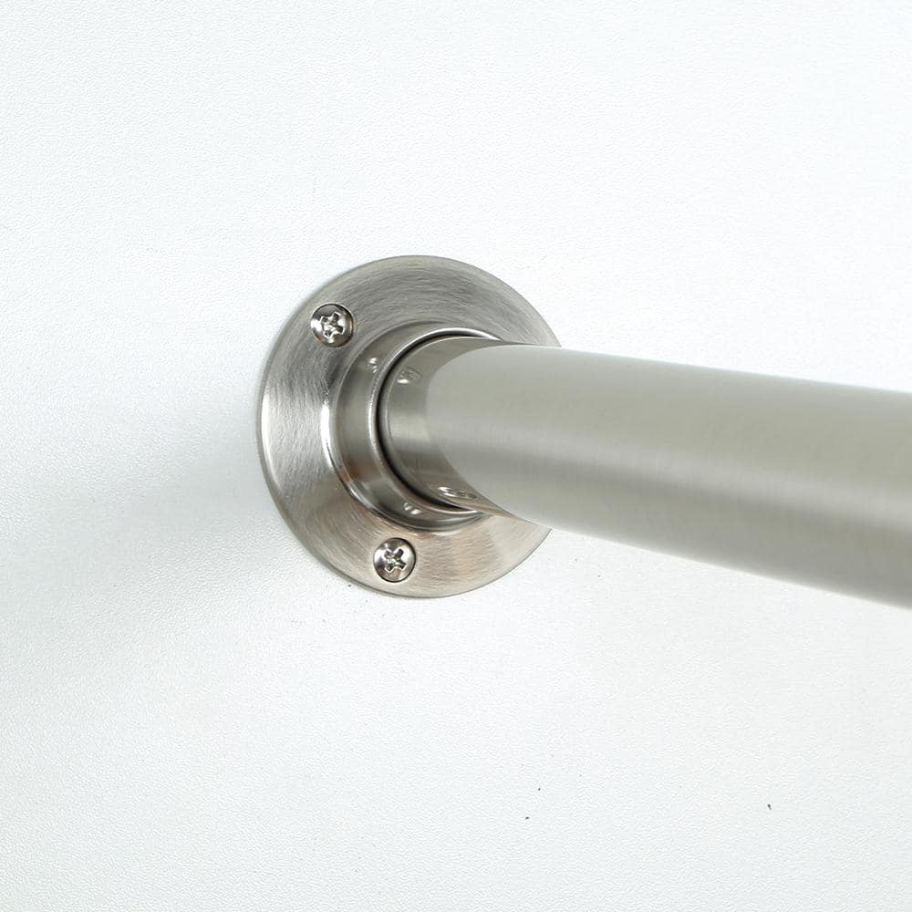 Everbilt 2.68 in. Heavy-Duty Brushed Nickel Closet Rod Pole Sockets (2-Pack)