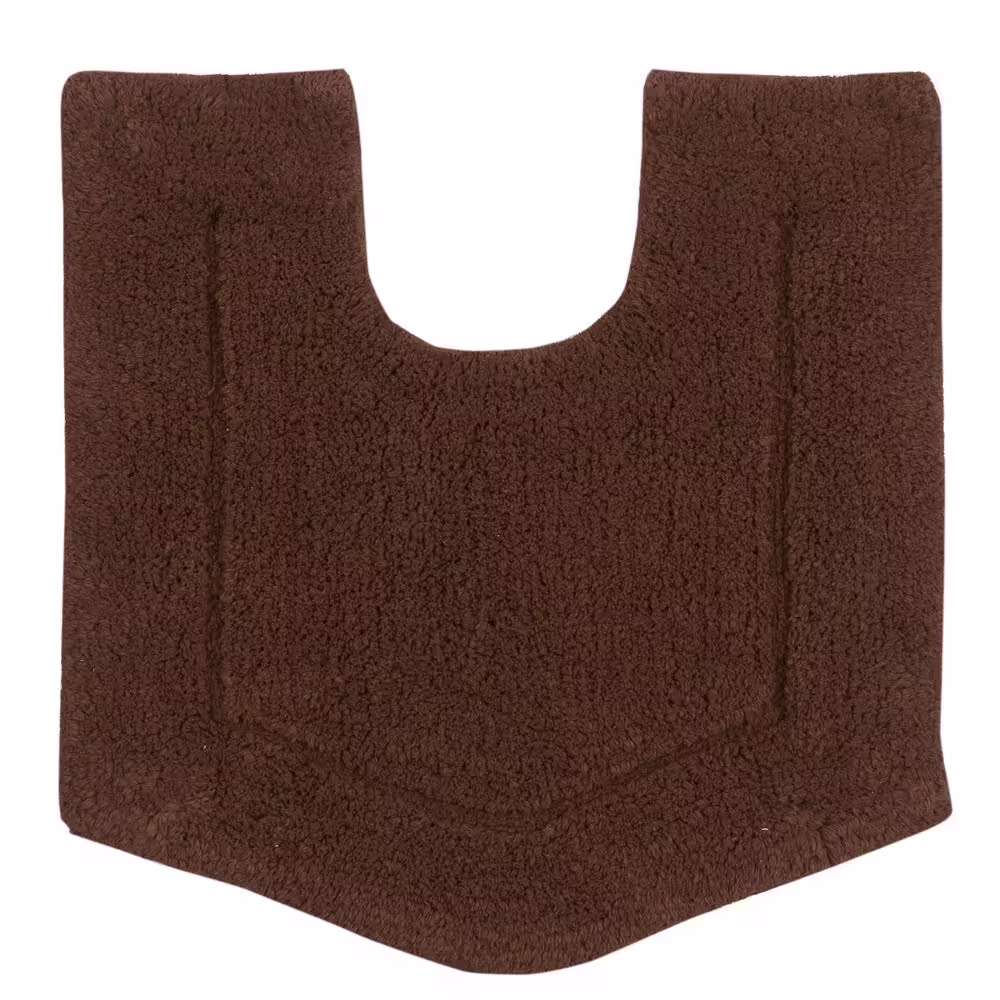 None Waterford Collection Brown 20 in. x 20 in. Cotton Contour Rug
