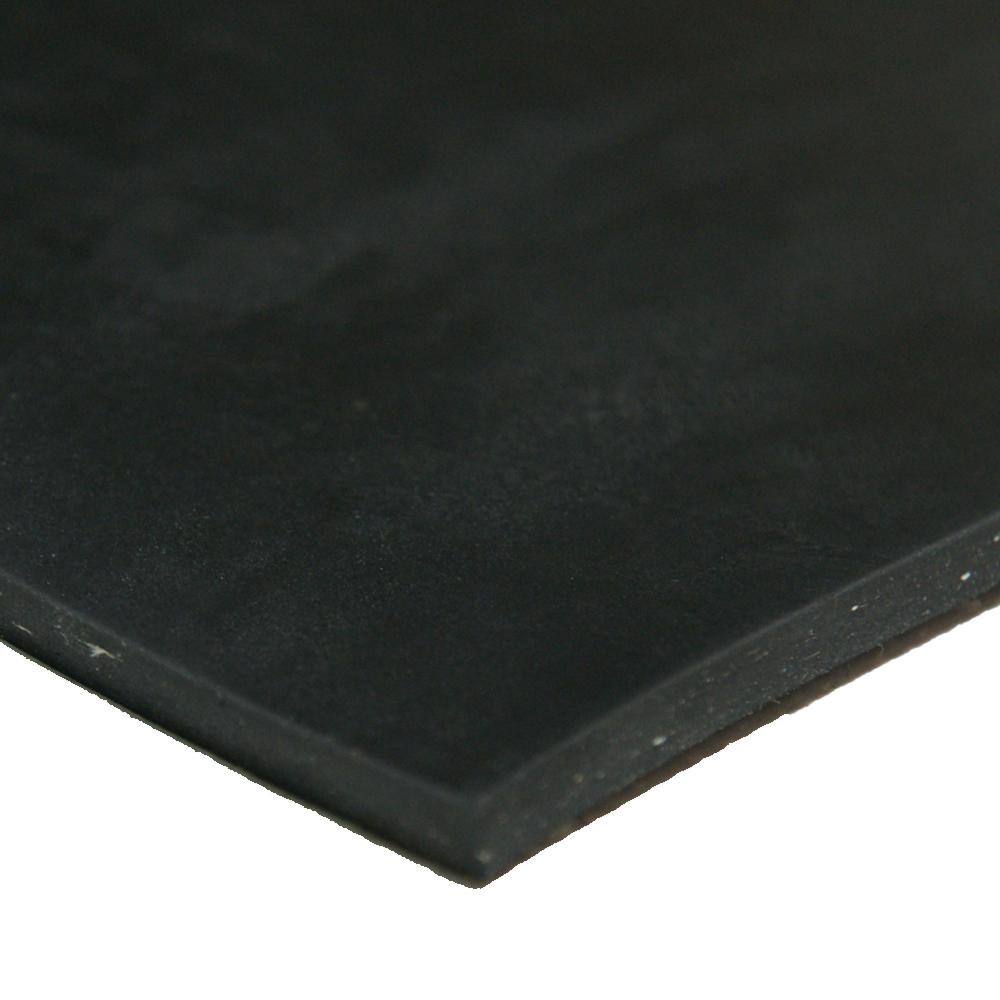 Rubber-Cal Cloth Inserted SBR 1/4 in. x 36 in. x 72 in. 70A Rubber Sheet - Black