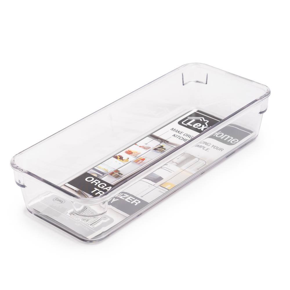 None 9 in. Acrylic Kitchen Organizers 4-Pack