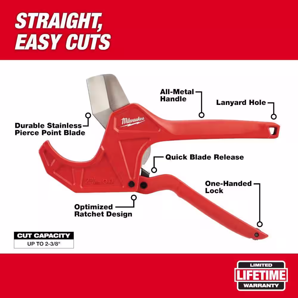 Milwaukee 2-3/8 in. Ratcheting Pipe Cutter with Reaming Pen