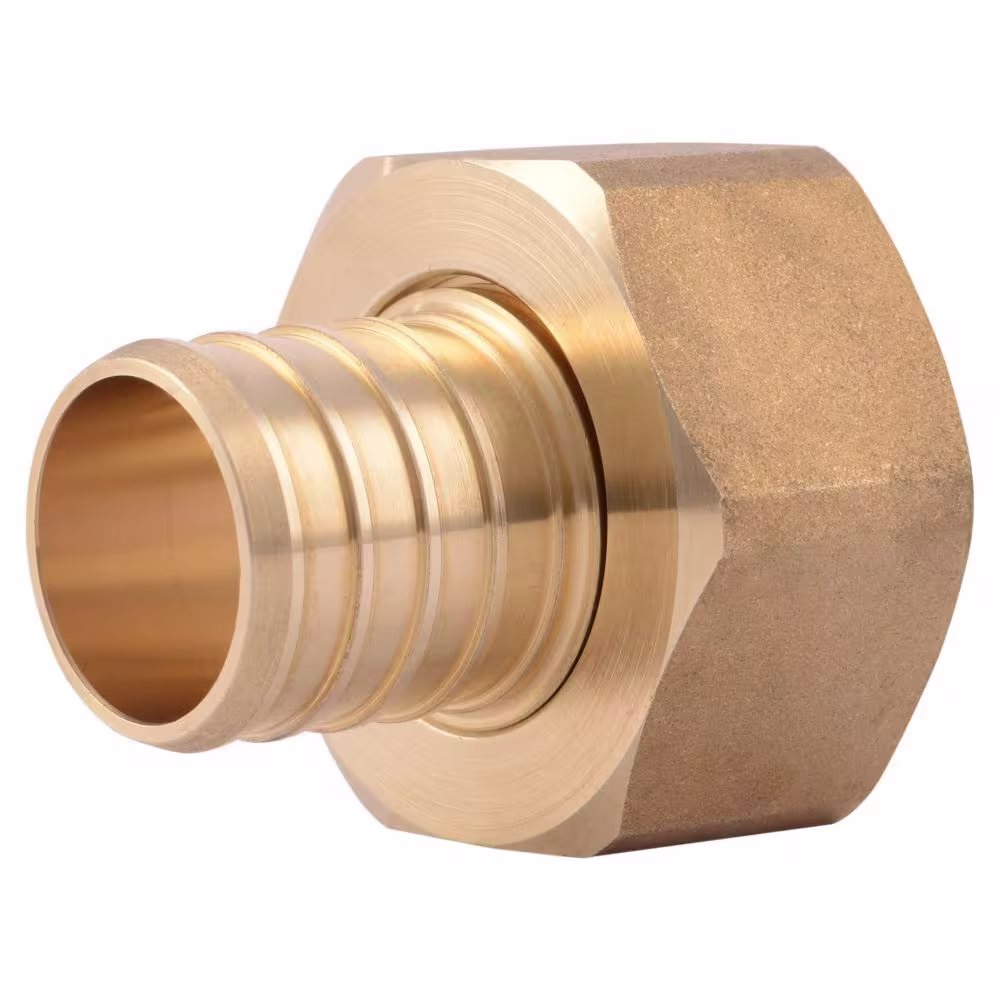 SharkBite 1 in. PEX Barb x FIP Brass Swivel Adapter Fitting