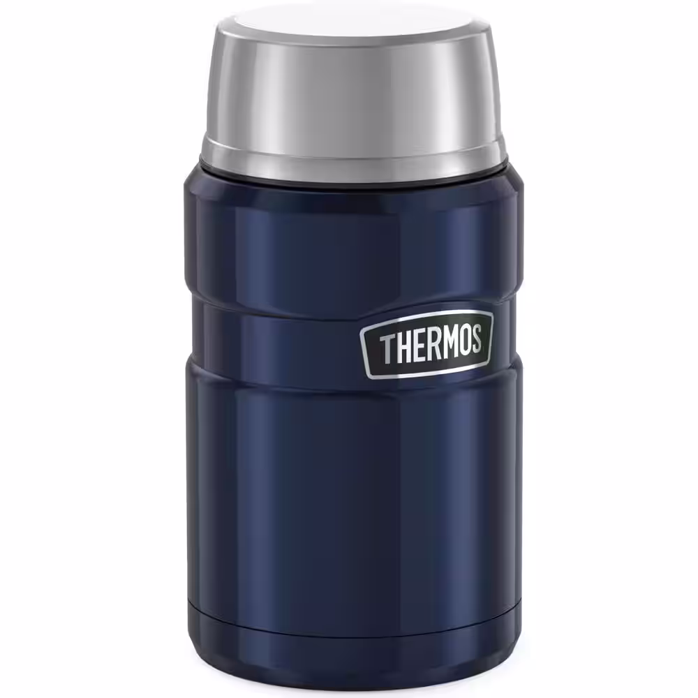 Thermos Stainless King Vacuum-Insulated Stainless Steel Midnight Blue Food Jar