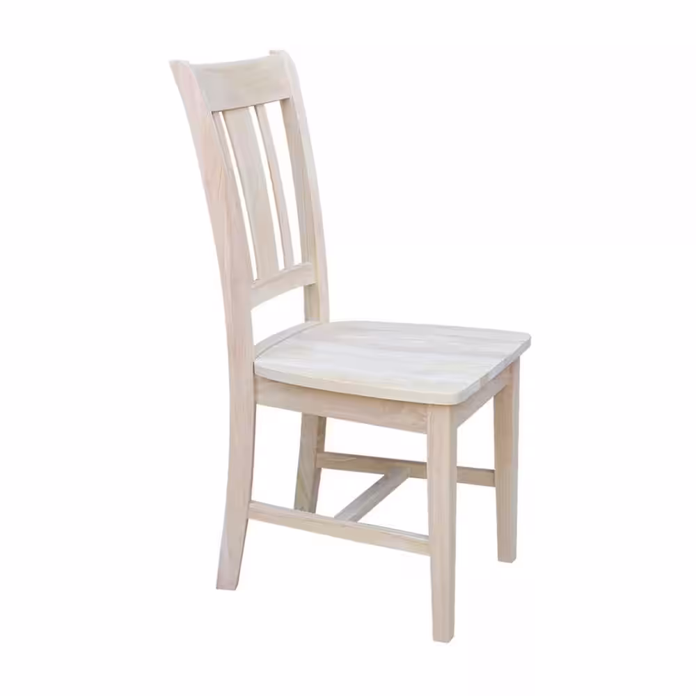 International Concepts San Remo Unfinished Wood Slat Back Dining Chair (Set of 2)