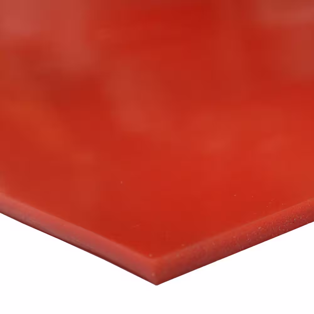 Rubber-Cal Silicone 1/4 in. x 36 in. x 12 in. Red/Orange Commercial Grade 60A Rubber Sheet