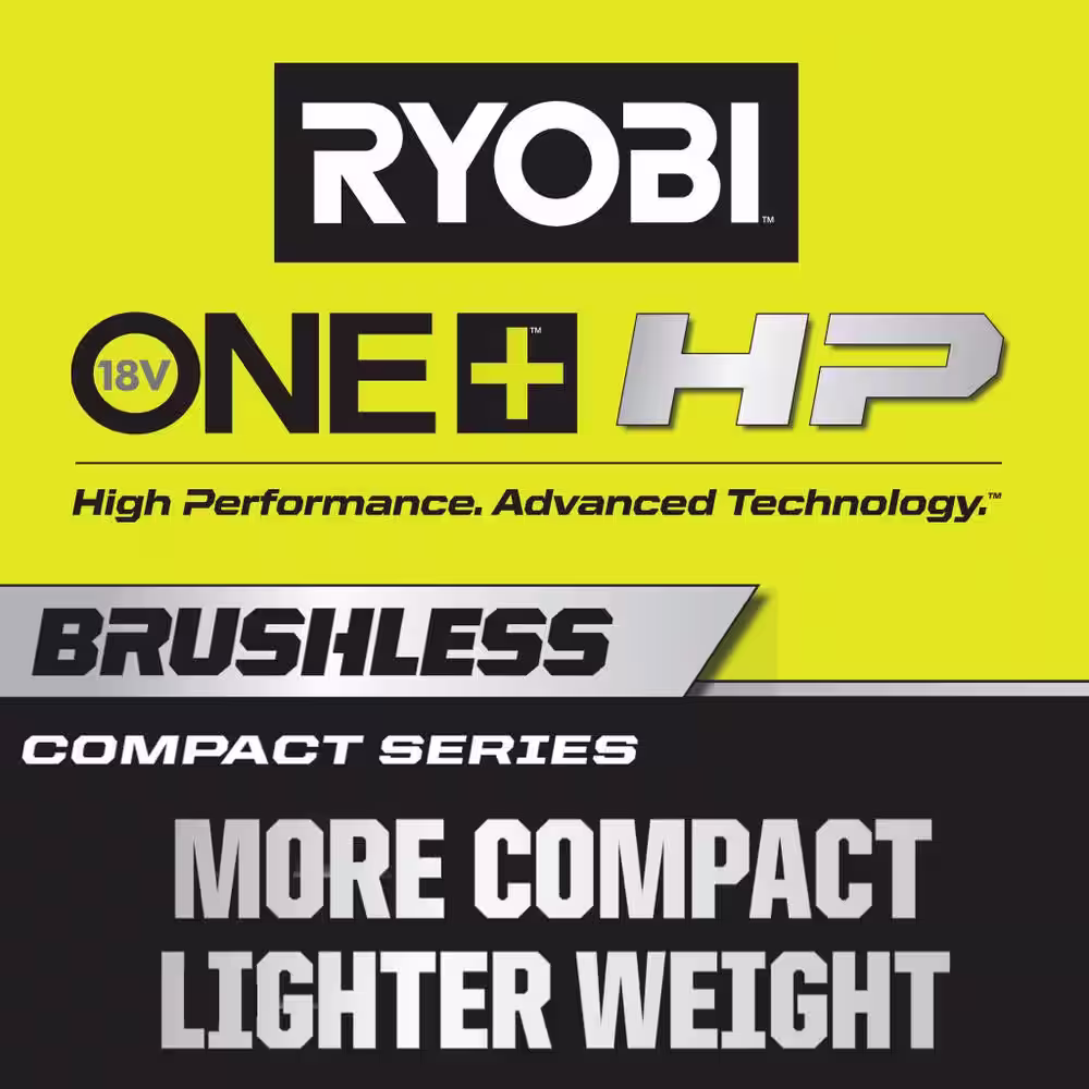 RYOBI ONE+ HP 18V Brushless Cordless Compact 1/2 in. Drill and Impact Driver Kit with (2) 1.5 Ah Batteries, Charger and Bag