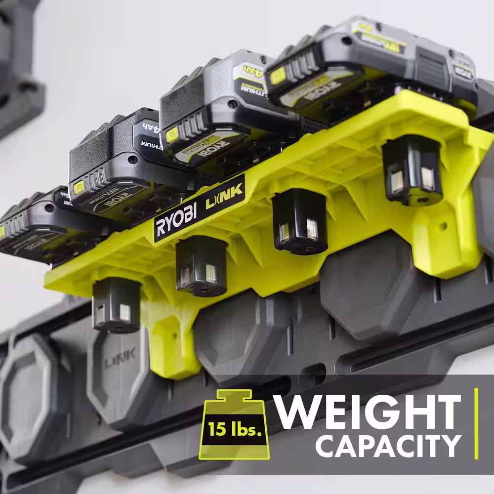 RYOBI LINK ONE+ Battery Shelf (4-Pack)