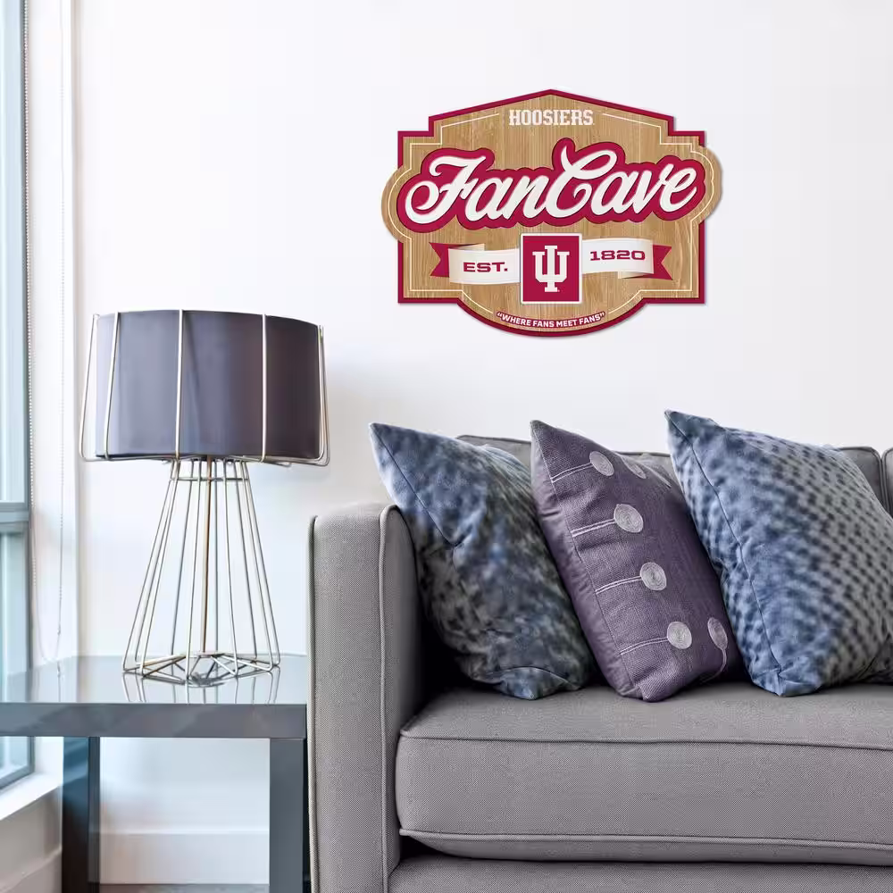 YouTheFan NCAA Indiana Hoosiers Fan Cave Decorative Sign