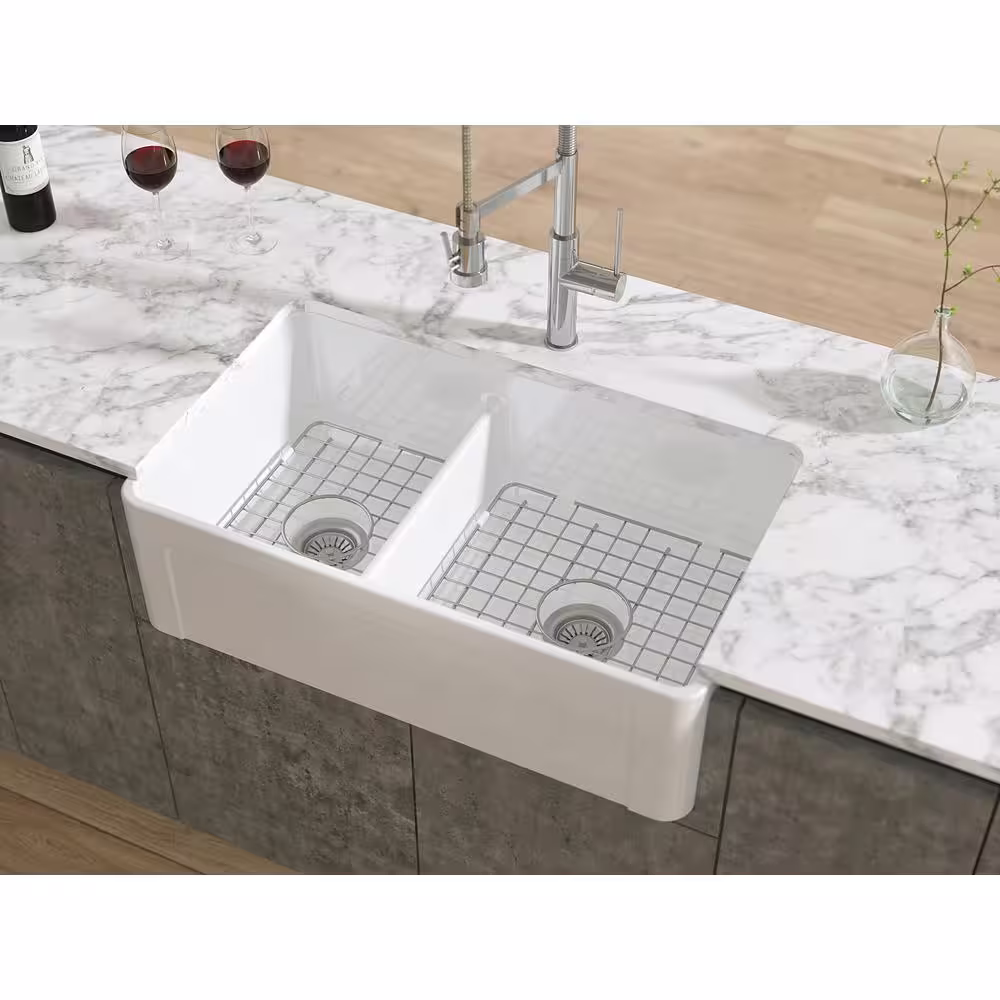 LaToscana 10.75 in. Grid for Small Side Fireclay Farmhouse Sink in Stainless Steel