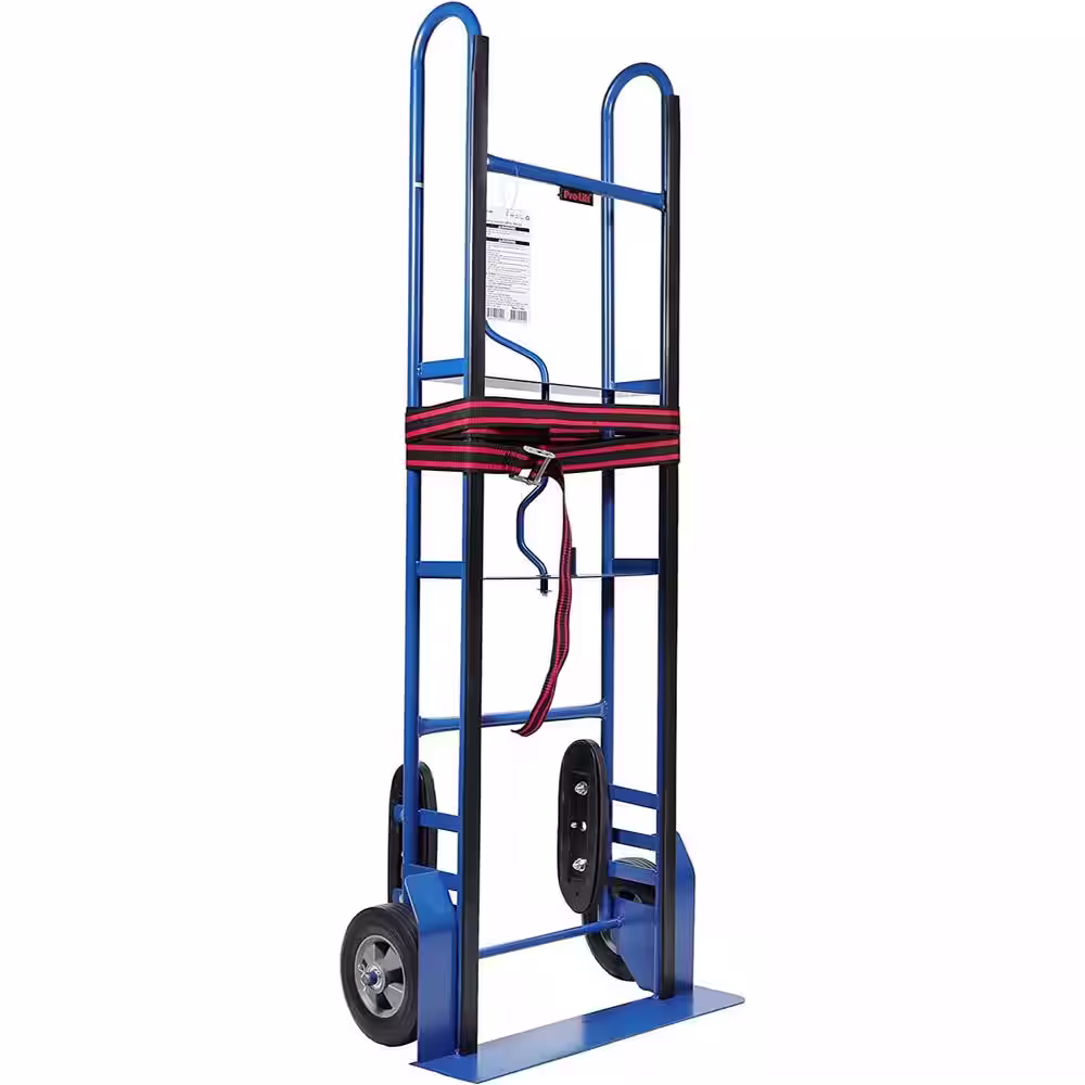 Pro-Lift 800 Lbs Capacity Steel Appliance Heavy Duty Hand Truck - Belted Stair Climber with Pneumatic Wheels