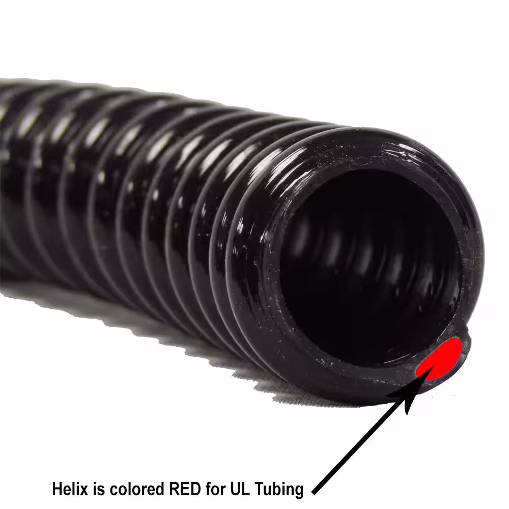 HYDROMAXX 2 in. Dia x 25 ft. UL Sizing Black Non Kink, Corrugated, Flexible PVC Pond Tubing