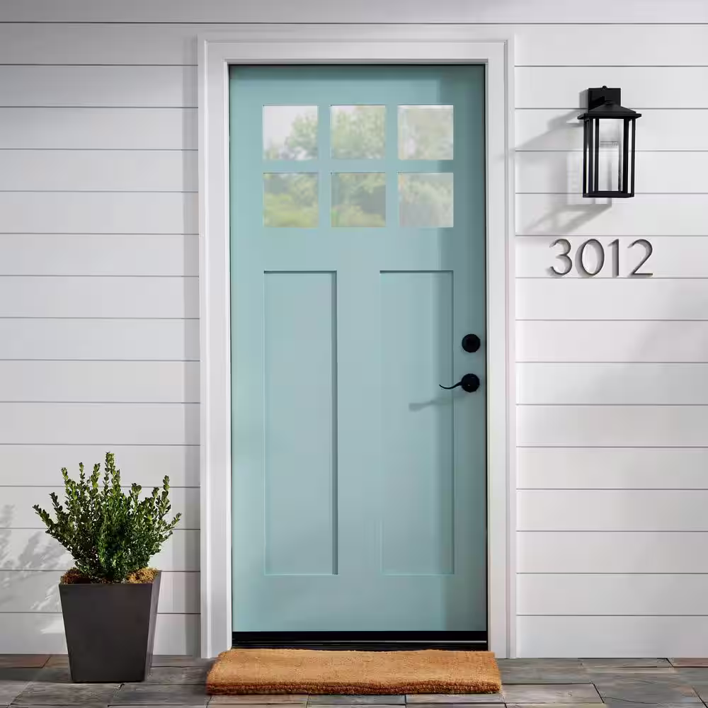 Everbilt 5 in. Satin Nickel Floating or Flush Plated House Number 5