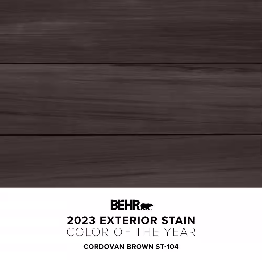 BEHR PREMIUM 5 gal. #ST-104 Cordovan Brown Semi-Transparent Waterproofing Exterior Wood Stain and Sealer