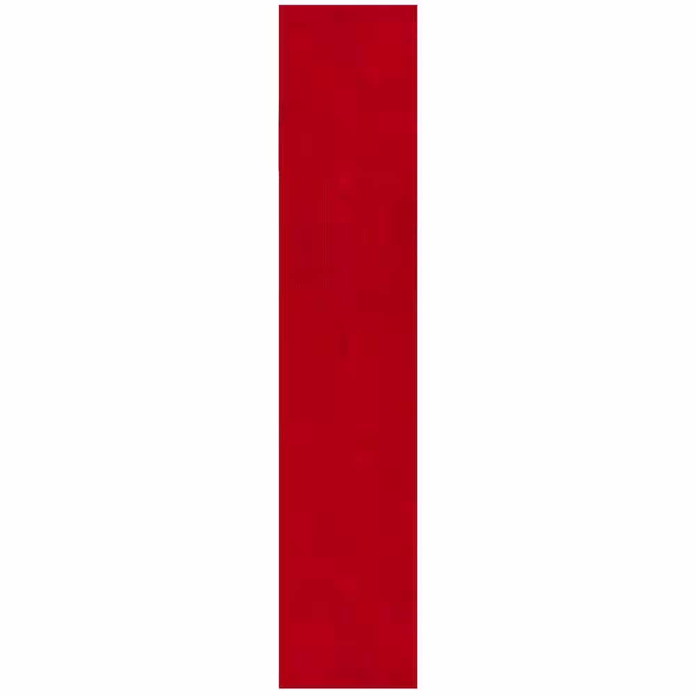 Ottomanson Scrabe Rib Waterproof Non-Slip Rubber Back Runner Rug, 2 ft. W x 21 ft. L, Red, Polypropylene Garage Flooring