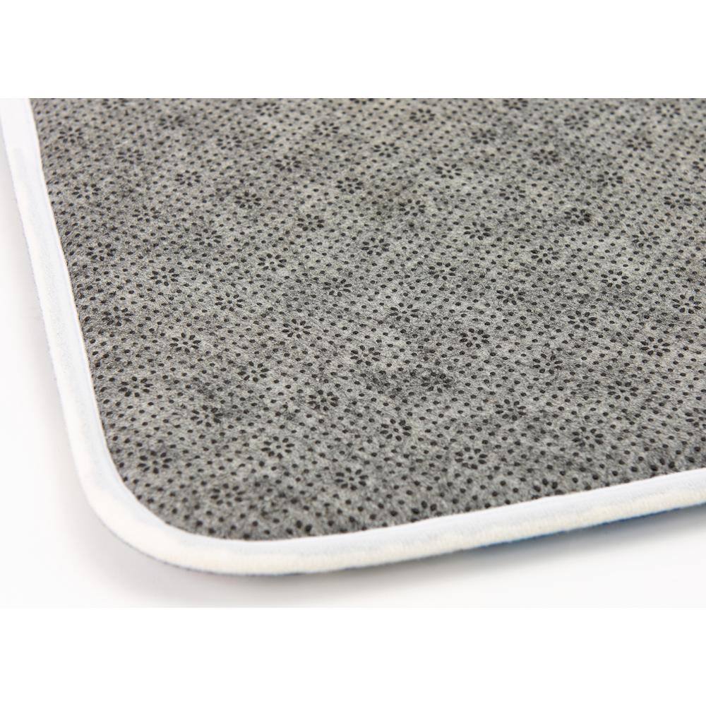 FloorPops 20 in. x 30 in. Black Plaid Cameron Memory Foam Rectangle Bath Mat