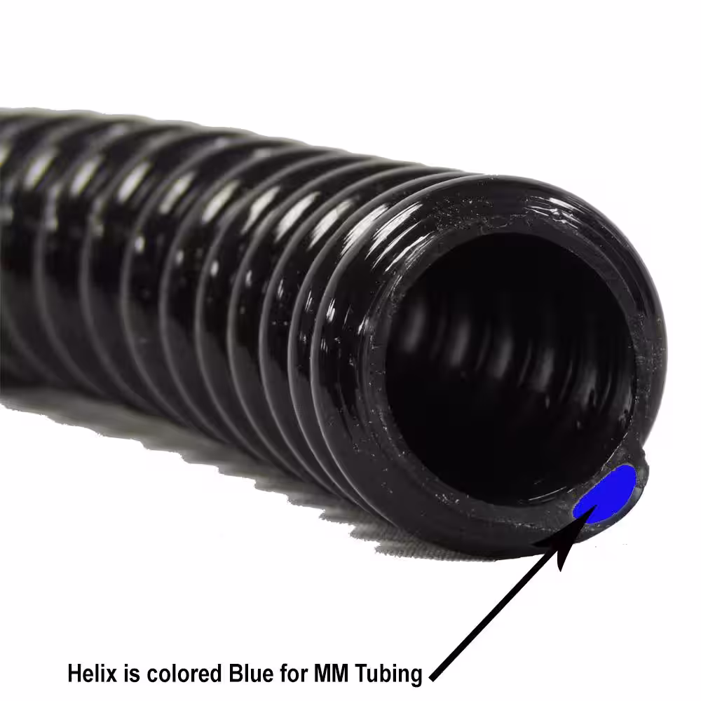 HYDROMAXX 2 in. Dia x 50 ft. MM Sizing Black Non Kink, Corrugated, Flexible PVC Pond Tubing