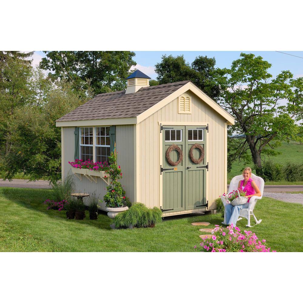 None Colonial Williamsburg 12 ft. x 18 ft. Wood Storage Shed DIY Kit with Floor Kit