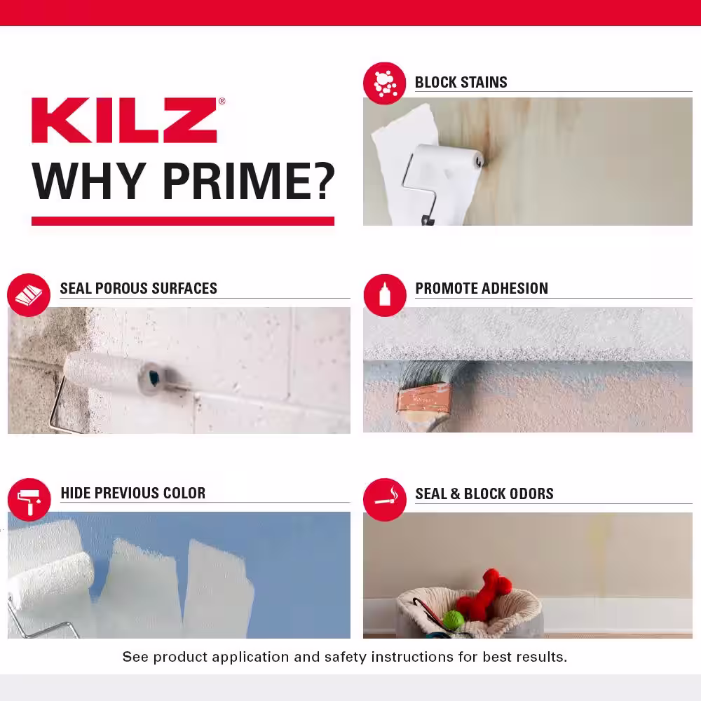 KILZ Original 5 gal. White Oil-Based Low-VOC Interior and Exterior Primer, Sealer, and Stain Blocker