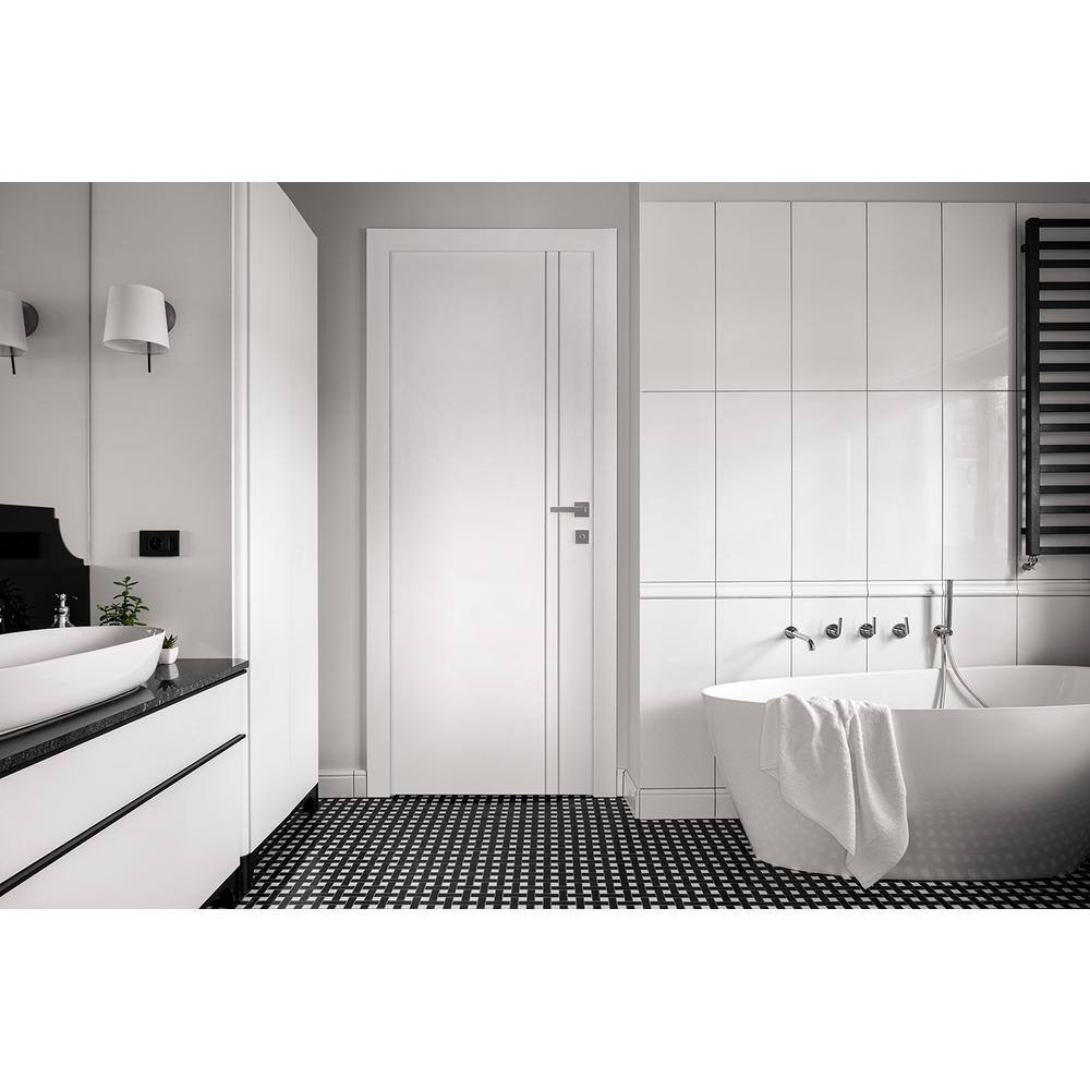 Belldinni 36 in. x 80 in. Smart Pro_2V Right-Hand Solid Composite Core Polar White Prefinished Wood Single Prehung Interior Door