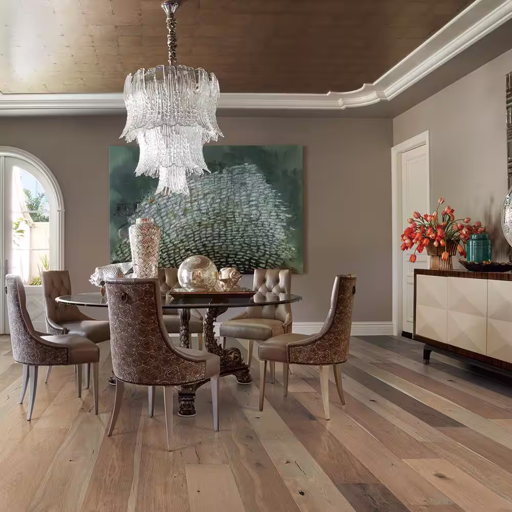 Malibu Wide Plank Silver Sands French Oak 1/2 in. T x 7.5 in. W Water Resistant Wire Brush Engineered Hardwood Flooring (1289.2 sqft/plt)