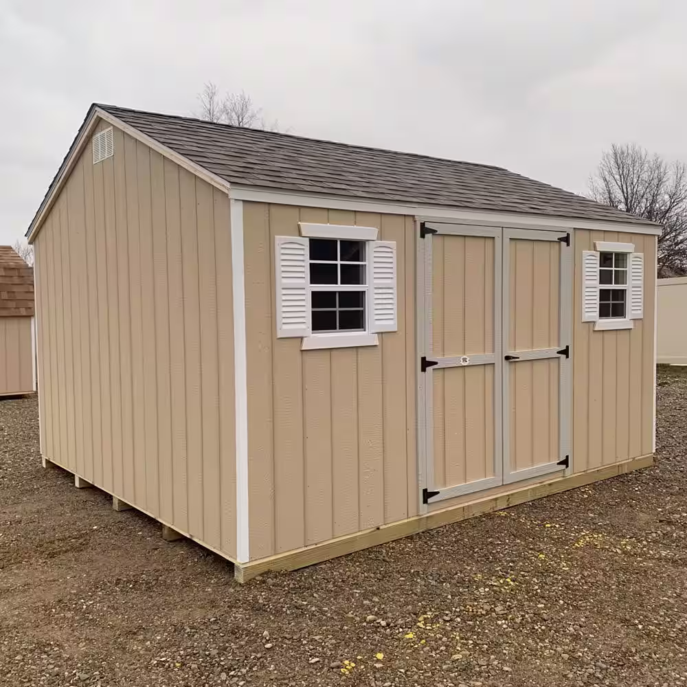 LITTLE COTTAGE CO. Value Workshop 10 ft. x 16 ft. Wood Shed Precut Kit