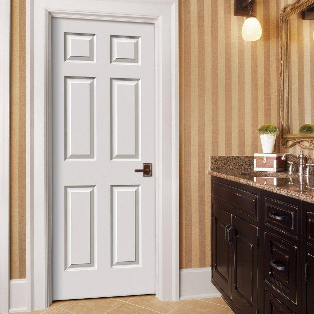 JELD-WEN 32 in. x 80 in. Colonist White Painted Smooth Solid Core Molded Composite MDF Interior Door Slab